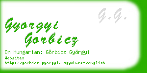 gyorgyi gorbicz business card